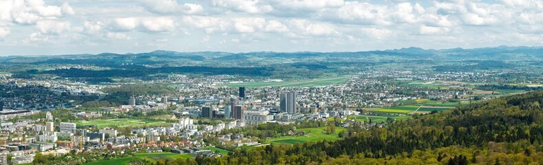 Fototapeta premium Schwamendingen Dübendorf Panorama Weit