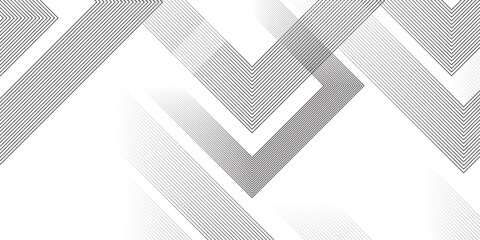 Fototapeta premium Geometric diagonal oblique vector curve gradient black and white graphic stripe line. Repeated fine diagonal lines Thin slash line stripes diagonal vector elegant background