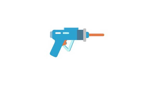 Retro toy ray gun illustration on White Background