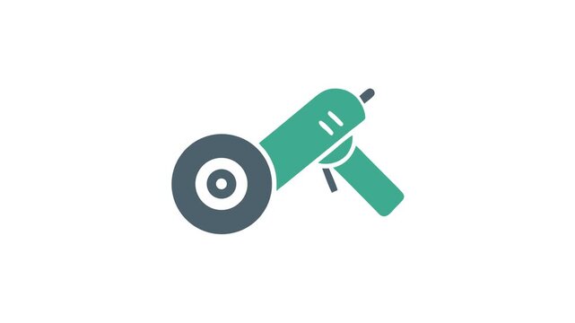 Stylized grinding tool against White Background, isolated graphic asset