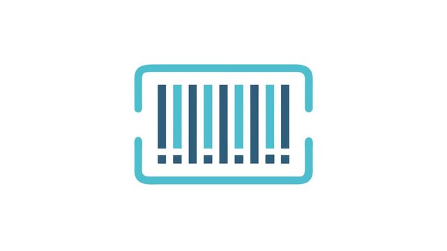 Bar code lines in modern design style on White Background