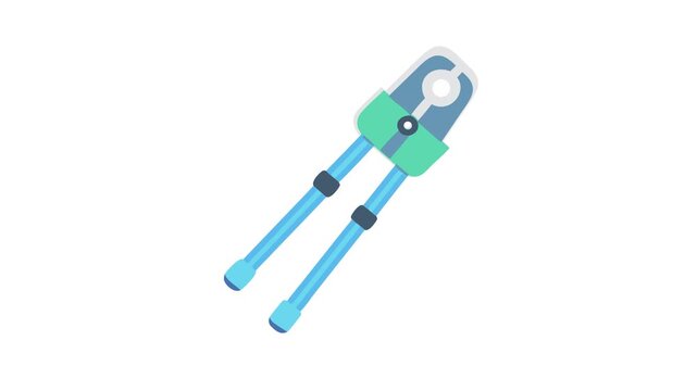 Simple vector graphic of metal cutters on White backdrop