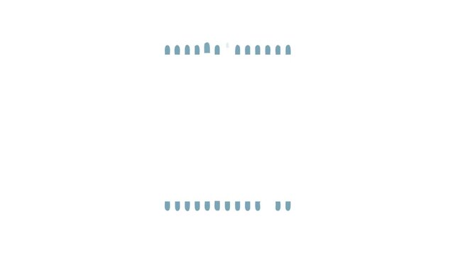 Illustration of a fringed blanket with simple design elements