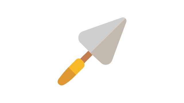 Minimalist trowel illustration against a White Background