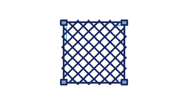 Stylized illustration of netting on a dark background