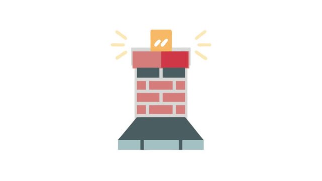 Cartoon lighthouse design with light beams on White Background