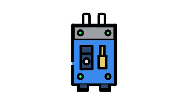 Stylized digital equipment on White Background, vector illustration icon