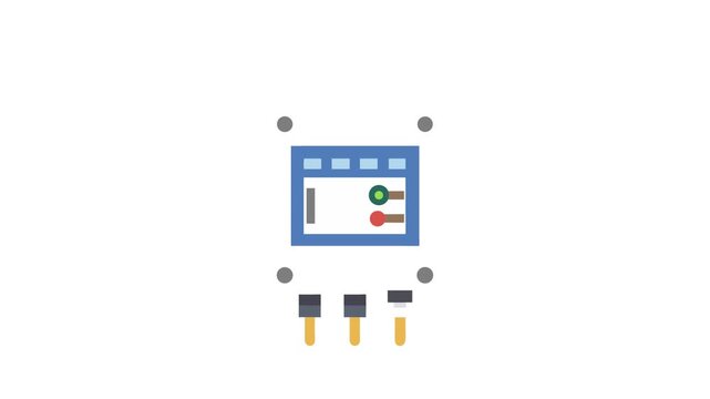 Flat illustration of an electronic component on White Background