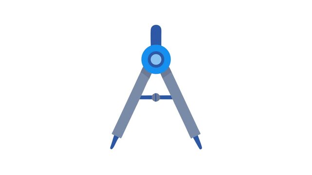 Geometric compass illustration for educational or technical usage