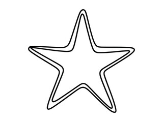 Obraz premium Star shape icon outline symbol graphic design element for web and mobile applications simple star form