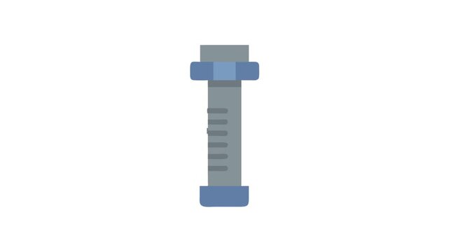 Minimalist gray bolt illustration on White Background design element
