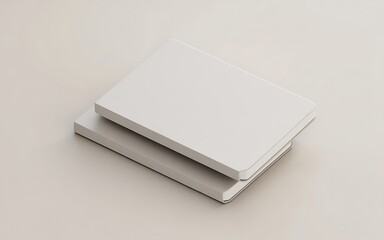 Fototapeta premium Stack of Two White Rectangular Objects white objects