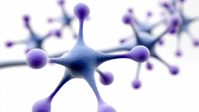 Neural Network in Focus: An eye-level perspective reveals intricate network of neurons, bathed in a soft blue light, revealing the complexities of the human brain's intricate mechanisms.