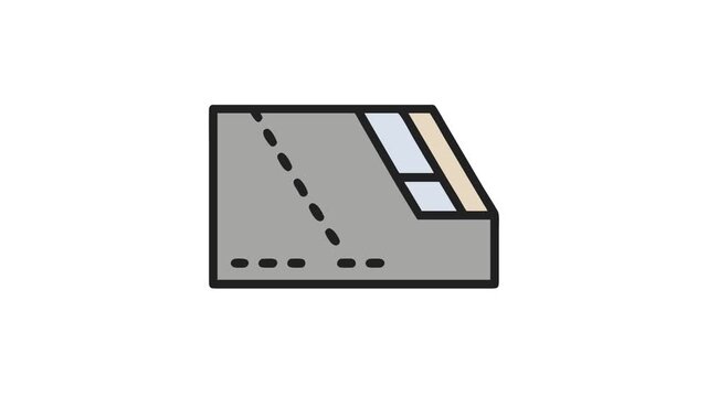 Iconic floor layers vector illustration showing a construction process