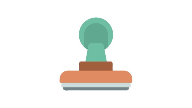 Flat vector illustration of a rubber stamp on White