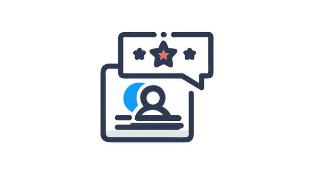 Profile page with user rating and stars review icon