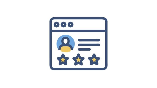 Customer review page showcasing three star rating concept