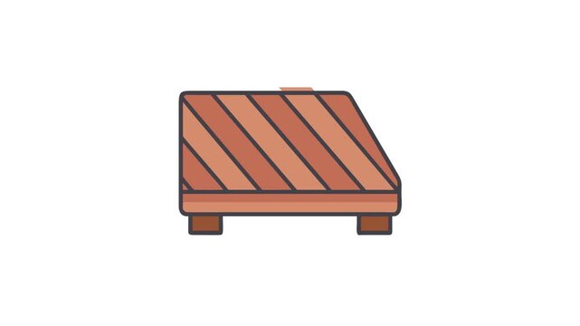 Simple striped barrier illustration with soft edges and White Background