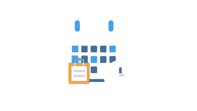 Stylized calendar icon illustration for scheduling and task management