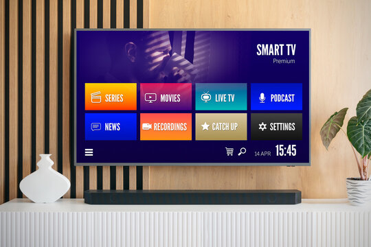 VOD multimedia TV streaming concept
