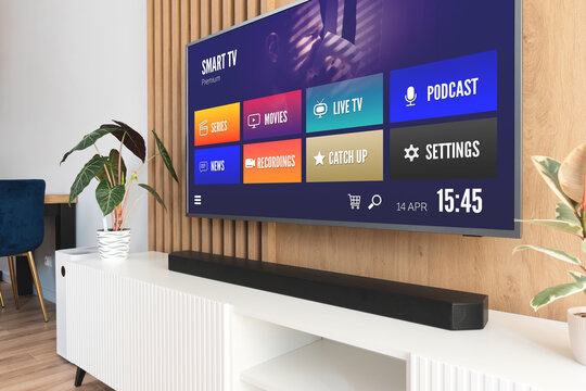 VOD multimedia TV streaming concept