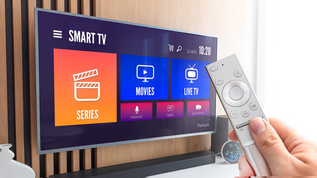 VOD multimedia TV streaming concept