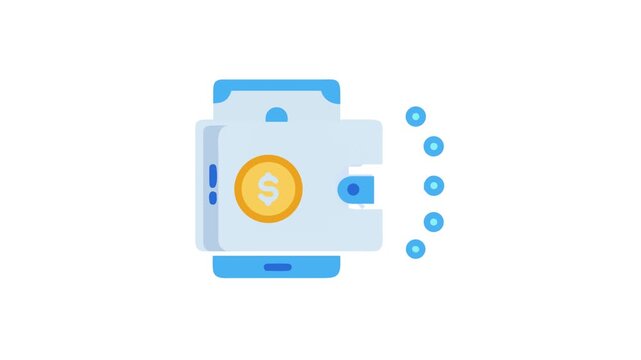 Digital wallet vector icon for online payment solutions