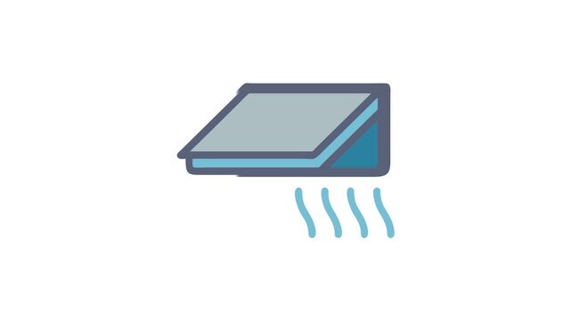 Air purifier illustration graphic on White Background promoting cleanliness