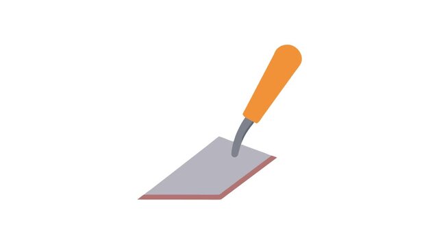 Isolated illustration of a trowel on a White Background