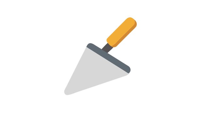 Simple cake server illustration against White Background visual element
