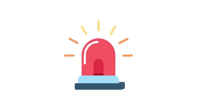 Emergency light vector illustration on White Background, safety concept