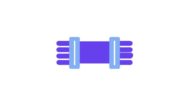 Purple and blue parallel bars illustration on White Background