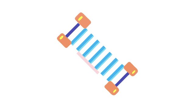 Illustration of a colorful ladder isolated on a White Background