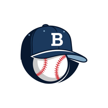 Baseball Cap and Ball Logo Design.
