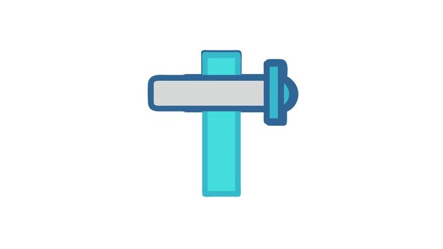 Simple turquoise barrier icon illustration on a White Background