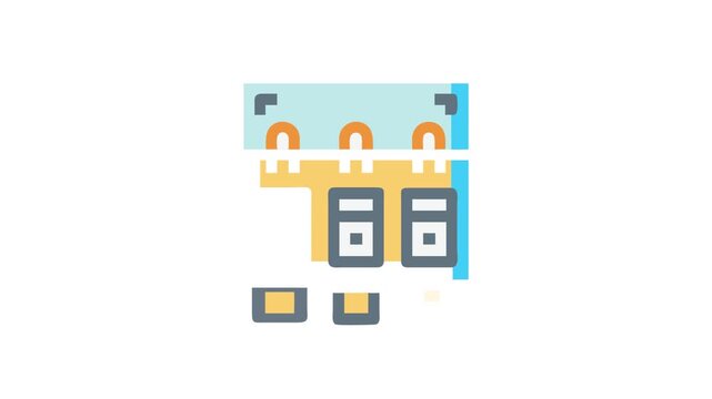 Abstract server icon depicting data organization and access