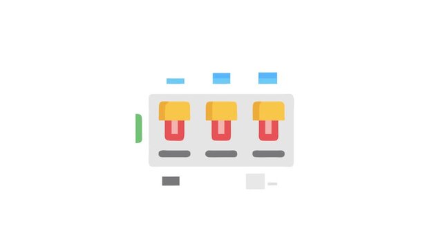 Slot machine game icon with gray and light background