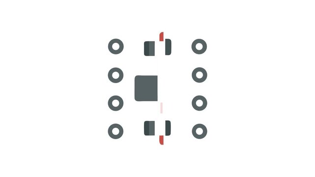Colorful cartoon style hinge on White Background depiction