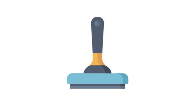 Modern flat design icon of a squeegee cleaning tool