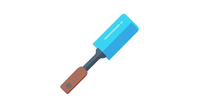 Stylized illustration of spatula tool for cooking and baking
