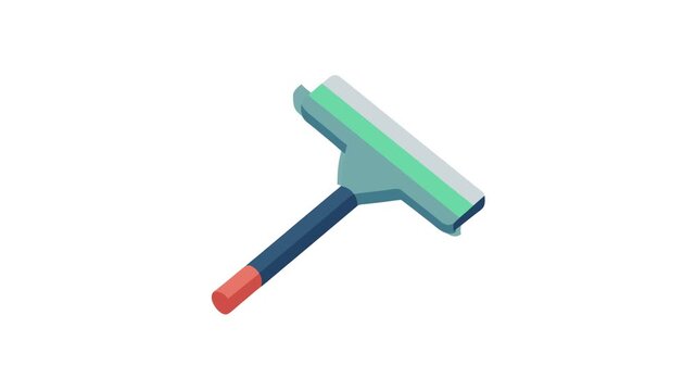 Modern flat illustration of a window cleaning squeegee