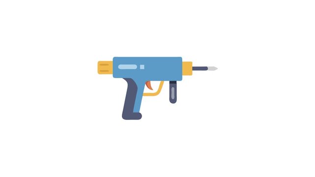 Modern blue staple gun vector illustration on White Background