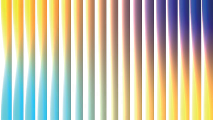 A striking abstract background displays a vibrant spectrum of vertical bars transitioning smoothly through yellow, orange, blue, and purple hues. © CreativeMint