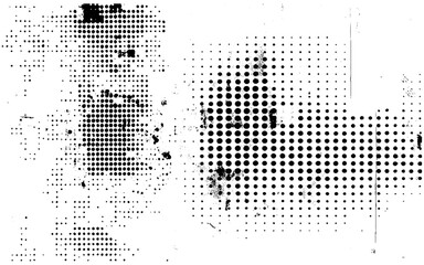 Fototapeta premium Dark halftone overlay texture for vintage graphic design. 