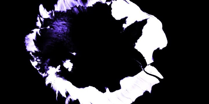 Swirling smoke or ink fluid transition effect. Steam, dust explosion. Black on white background