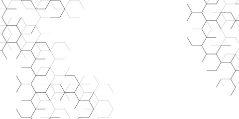 Obraz premium Abstract grey hexagonal wireframe network background. This clean minimalist technology grid is ideal for futuristic digital science presentations.