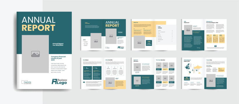 Annual Report Template, Business Brochure Design