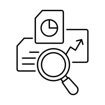 Data Research Icon, Exploring Information and Analytical Findings for Smarter Decisions, Supporting evidence-based planning, discovery, and business strategy