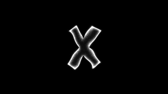 cross mark animation, Wrong Symbol in Motion graphic, Red X letter, crossed lines, denial concept, incorrect cross symbol, red cross mark animation. Prohibition. Error. 4K motion video