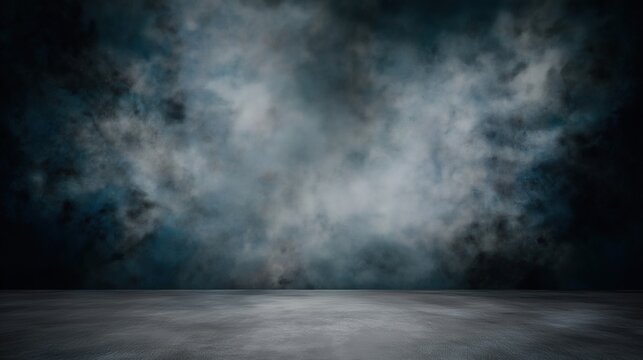 modulation. Traditional painted canvas backdrop with dramatic blue tones and textured fabric surface. event programs, museum guides, designed for cultural heritage projects and event programs.